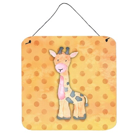 Carolines Treasures Polkadot Griaffe Watercolor Wall or Door Hanging Prints BB7373DS66